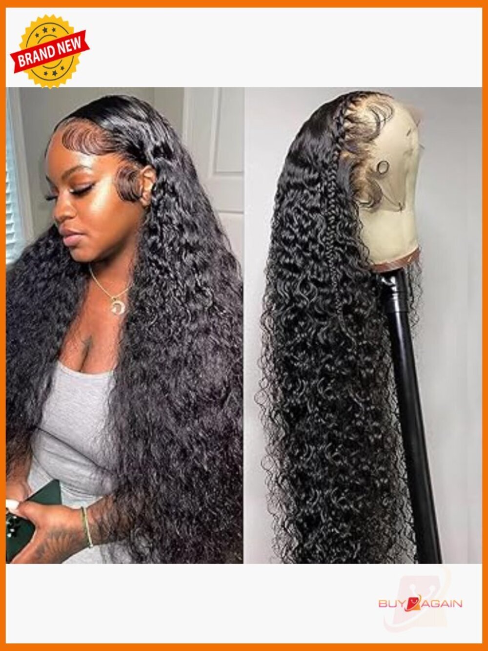 Water Wave Lace Front Wig 13x6 HD Human Hair 200 Density Pre Plucked